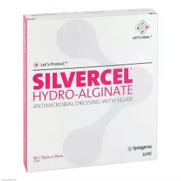 SILVERCEL Hidroalginatinis tvarstis 11x11 cm, 10 vnt