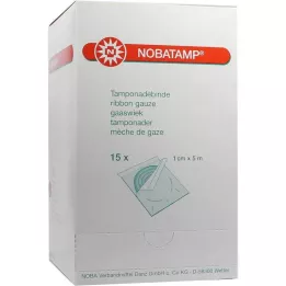 NOBATAMP-sterilus tamponadinis tvarstis 1 cmx5 m, 15 vnt