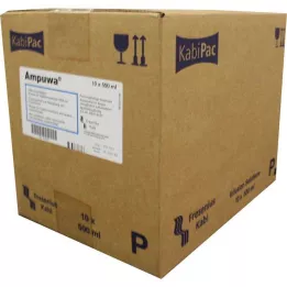 AMPUWA Plastikinis butelio įpurškimas/infuzija, 10x500 ml