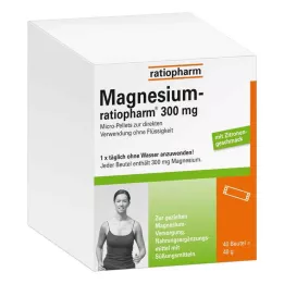 MAGNESIUM-RATIOPHARM 300 mg mikrogranulės su granulėmis, 40 vnt