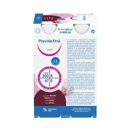 PROVIDE Xtra Drink Cherry geriamasis butelis, 4X200 ml