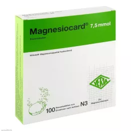 MAGNESIOCARD 7,5 mmol šnypščiosios tabletės, 100 vnt