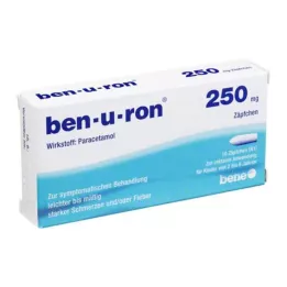 BEN-U-RON 250 mg žvakutės, 10 vnt
