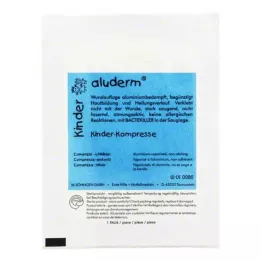 ALUDERM Vaikiški kompresai 6x6 cm, 1 vnt