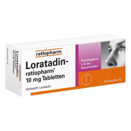 LORATADIN-ratiopharm 10 mg tabletės, 50 vnt