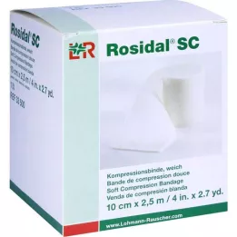 ROSIDAL SC Kompresinis tvarstis minkštas 10 cmx2,5 m, 1 vnt