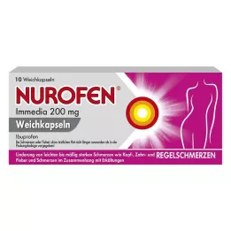 NUROFEN Immedia 200 mg minkštos kapsulės, 10 vnt