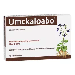 UMCKALOABO 20 mg plėvele dengtos tabletės, 30 vnt