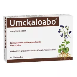 UMCKALOABO 20 mg plėvele dengtos tabletės, 60 vnt