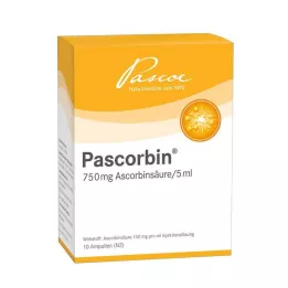 PASCORBIN Injekcinio tirpalo ampulės, 10X5 ml