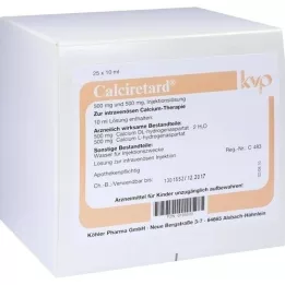 CALCIRETARD Ampulės, 25X10 ml