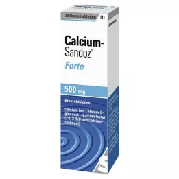 CALCIUM SANDOZ forte šnypščiosios tabletės, 20 vnt