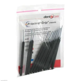 Proximal Grip xx-fine juodas tarpdančių šepetėlis, 12 vnt