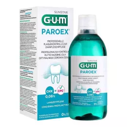 GUM Paro.ex 0,06 % CHX Burnos skalavimo skystis, 500 ml