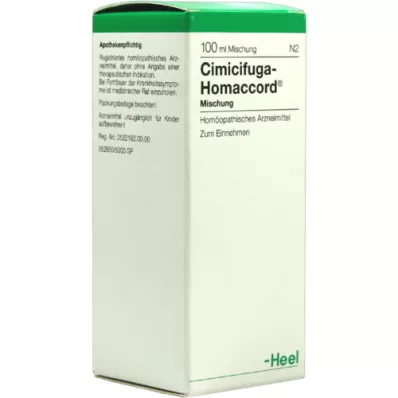 CIMICIFUGA HOMACCORD Lašai, 100 ml