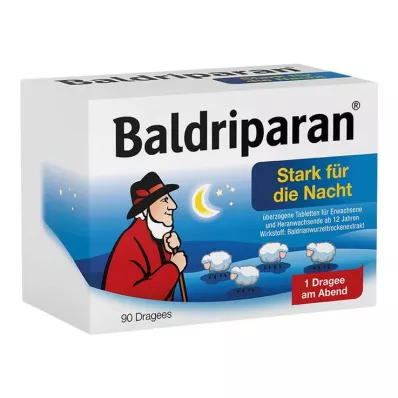 BALDRIPARAN Stiprios naktinės dengtos tabletės, 90 vnt