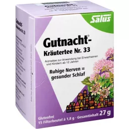 GUTNACHT Žolelių arbata Nr.33 Salus filtrų maišeliai, 15 vnt