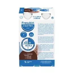 FRESUBIN 2 kcal skaidulų DRINK šokoladinis geriamasis butelis, 24x200 ml