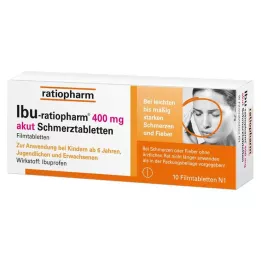 IBU-RATIOPHARM 400 mg ūminio skausmo tabletės, plėvele dengtos tabletės, 10 vnt