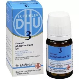 BIOCHEMIE DHU 3 Ferrum phosphoricum D 6 tabletės, 80 vnt