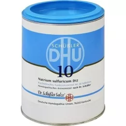 BIOCHEMIE DHU 10 Natrum sulfuricum D 12 tablečių, 1000 vnt