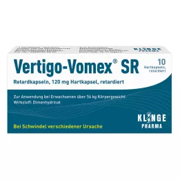 VERTIGO-VOMEX SR Ilgalaikio atpalaidavimo kapsulės, 10 vnt