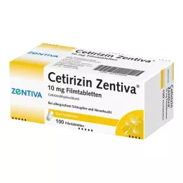 CETIRIZIN Zentiva 10 mg plėvele dengtos tabletės, 100 vnt