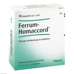 FERRUM HOMACCORD Ampulės, 10 vnt