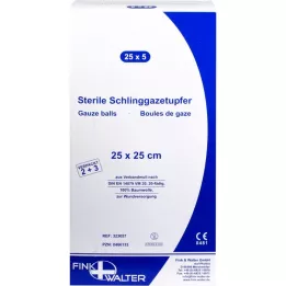 SCHLINGGAZETUPFER 25x25 cm sterilus 2+3, 25X5 vnt