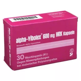 ALPHA VIBOLEX 600 mg HRK minkštos kapsulės, 30 vnt