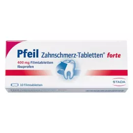 PFEIL Dantų skausmo tabletės forte plėvele dengtos tabletės, 10 vnt