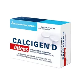 CALCIGEN D intens 1000 mg/880 I.E. kramtomosios tabletės, 120 vnt