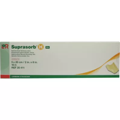 SUPRASORB H Hydrocoll.Verb.thhin 5x20 cm, 10 vnt
