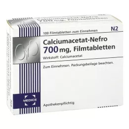 CALCIUMACETAT NEFRO 700 mg plėvelės dengtos tabletės, 100 ST