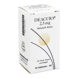 DEACURA 2,5 mg tabletės, 50 vnt