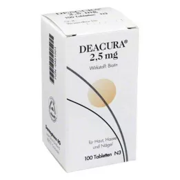 DEACURA 2,5 mg tabletės, 100 valandų