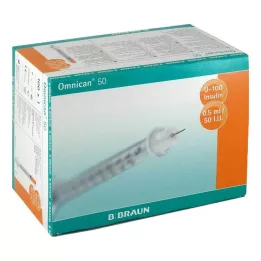 OMNICAN Insulino švirkštas 0,5 ml U100 su kaniule 0,30x12 mm e., 100X1 vnt