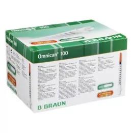 OMNICAN Insulino švirkštas 1 ml U100 su kaniule 0,30x8 mm vienas, 100X1 vnt