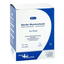 WUNDVERBAND sterilus 8x10 cm, 50 vnt