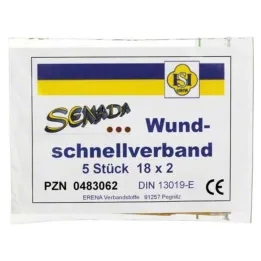Senada greitas žaizdų tvarsliava 2x18 cm, 5 vnt