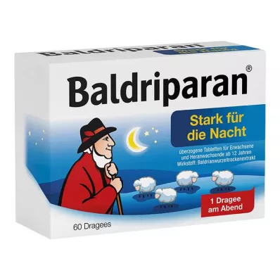 BALDRIPARAN Stiprios naktinės dengtos tabletės, 60 vnt
