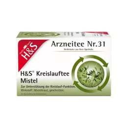 H&S cirkuliacinės arbatos amalų filtrų maišeliai, 20x2,0 g