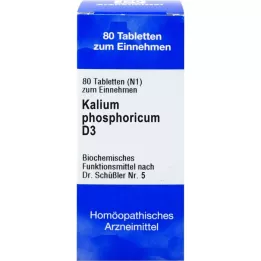 BIOCHEMIE 5 Kalium fosforicum D 3 tabletės, 80 PCS