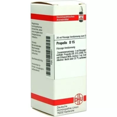 PROPOLIS D 15 Skiedimas, 20 ml