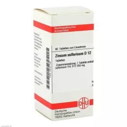 ZINCUM SULFURICUM D 12 tablečių, 80 vnt