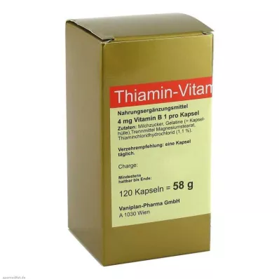 THIAMIN Kapsulės Vitaminas B1, 120 ST