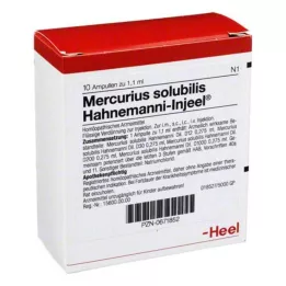 MERCURIUS SOLUBILIS INJEEL Hahnemanni ampulės, 10 vnt