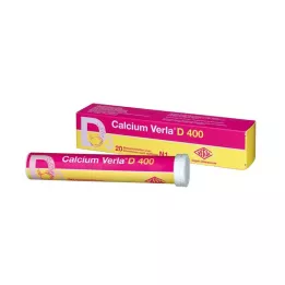 CALCIUM VERLA D 400 šnypščiosios tabletės, 20 vnt