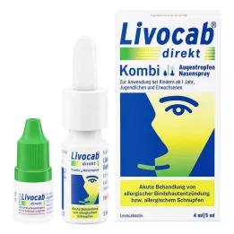 LIVOCAB Direct Combo 4 ml akių lašai + 5 ml nosies purškalas, 1 pakuotė
