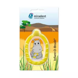 MIRADENT Vaikų mokymosi dantų šepetėlis. Infant-O-Brush geltonas, 1 vnt